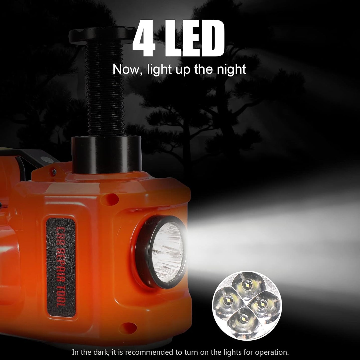 Electric Hydraulic Car Floor Jack 5 Ton 12V Built-in Tire Inflator Pump