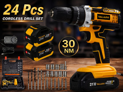Cordless Impact Electric Drill Driver with Battery