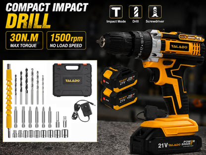 Cordless Impact Electric Drill Driver with Battery