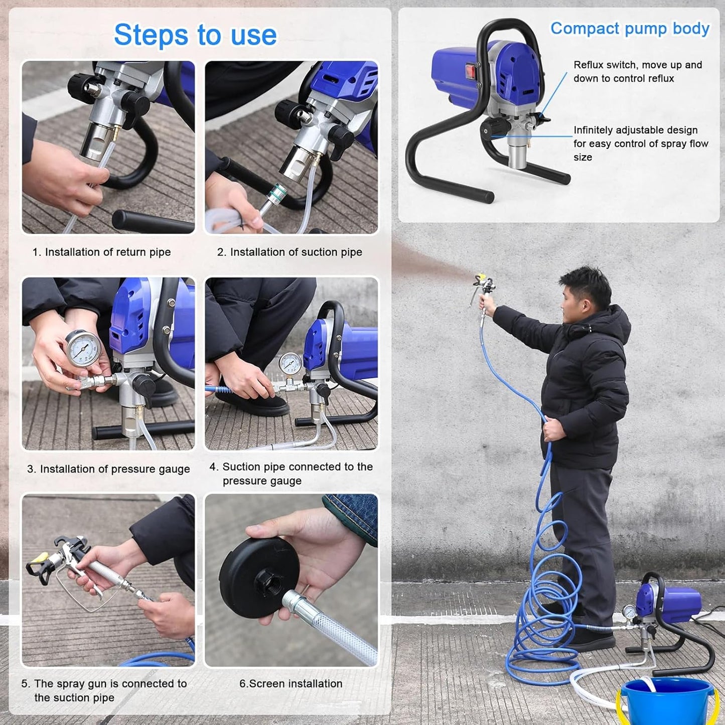 750W Airless Paint Sprayer