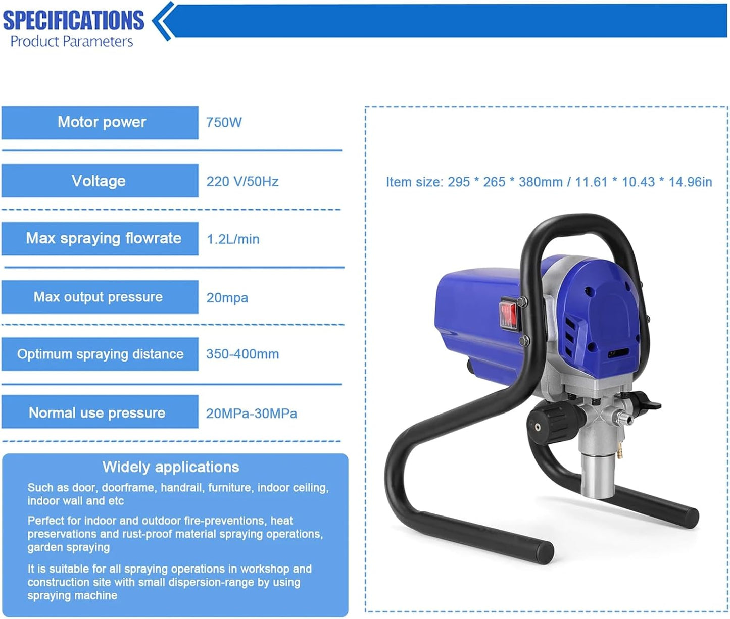 750W Airless Paint Sprayer