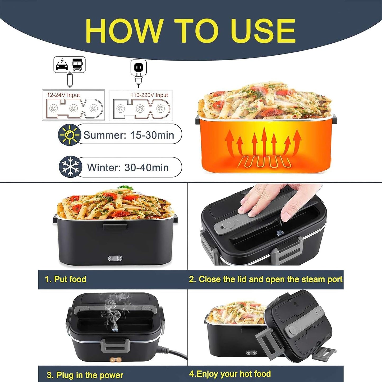 Electric Lunch Box Food Heater Food Warmer