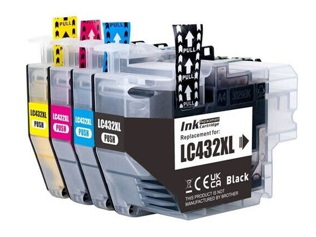 LC432XL Compatible Set of 4 Bk/C/M/Y for Brother