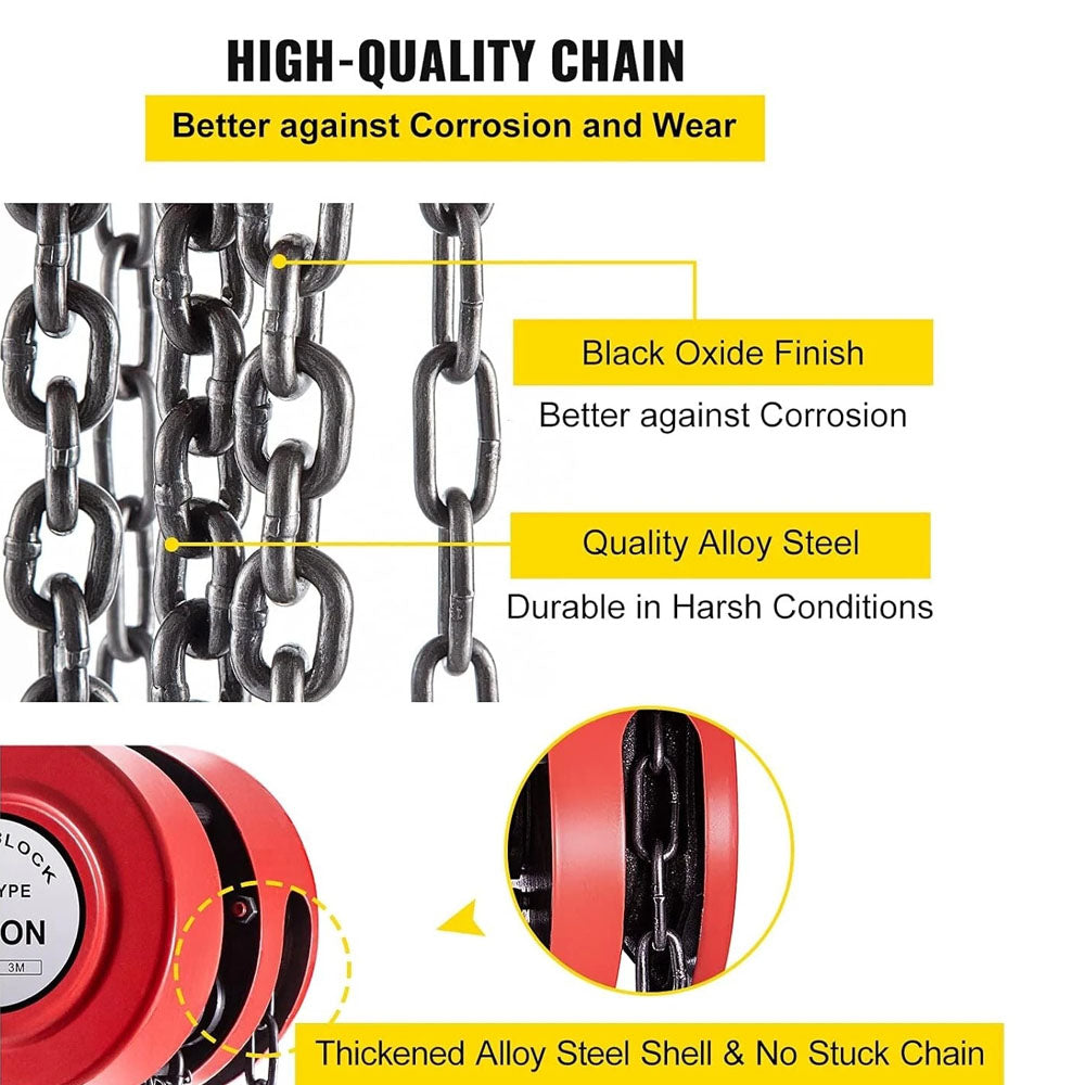 3M Chain Block & Tackle Hoist 3T