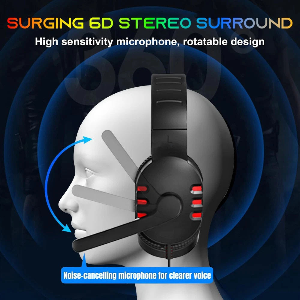 Gaming Keyboard Mouse Headphone Speaker Combo
