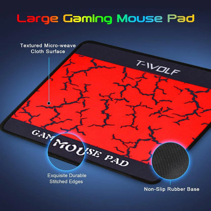 Gaming Keyboard Mouse Headphone Speaker Combo