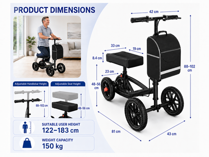 Knee Scooter Walker Mobility Walking Wheelchair