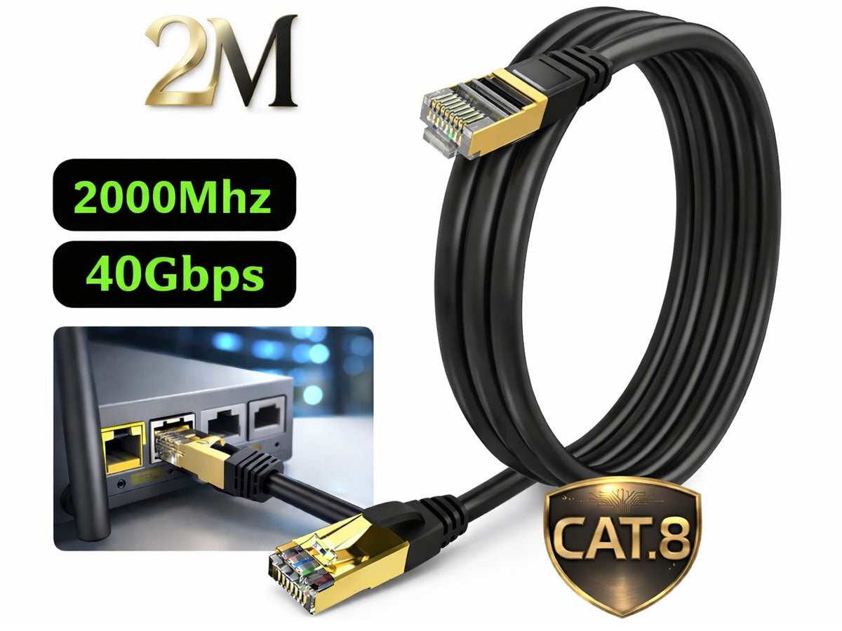 LAN Cable CAT8 Ethernet Cable 2m