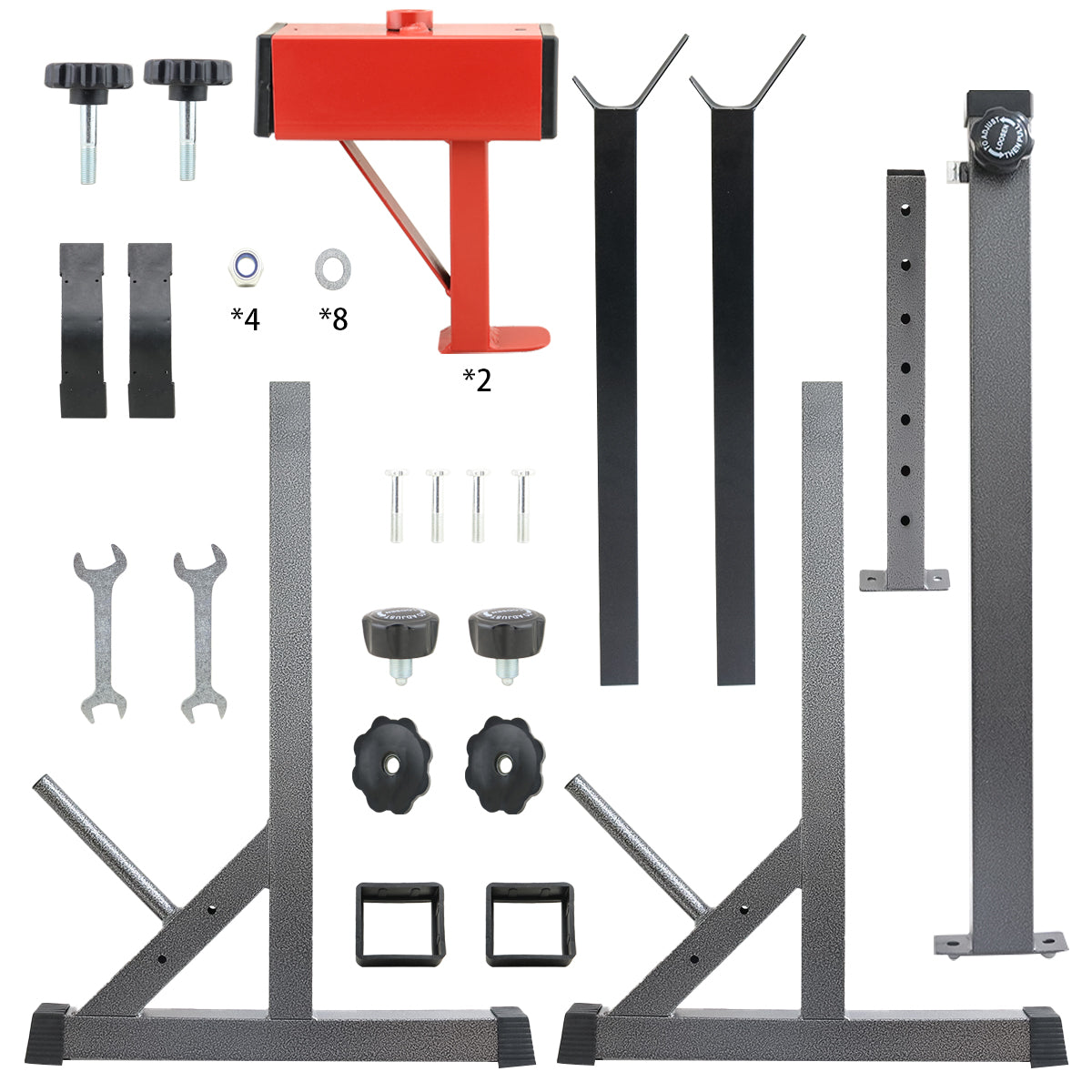 Adjustable Barbell Squat Rack with Height Width Adjustment