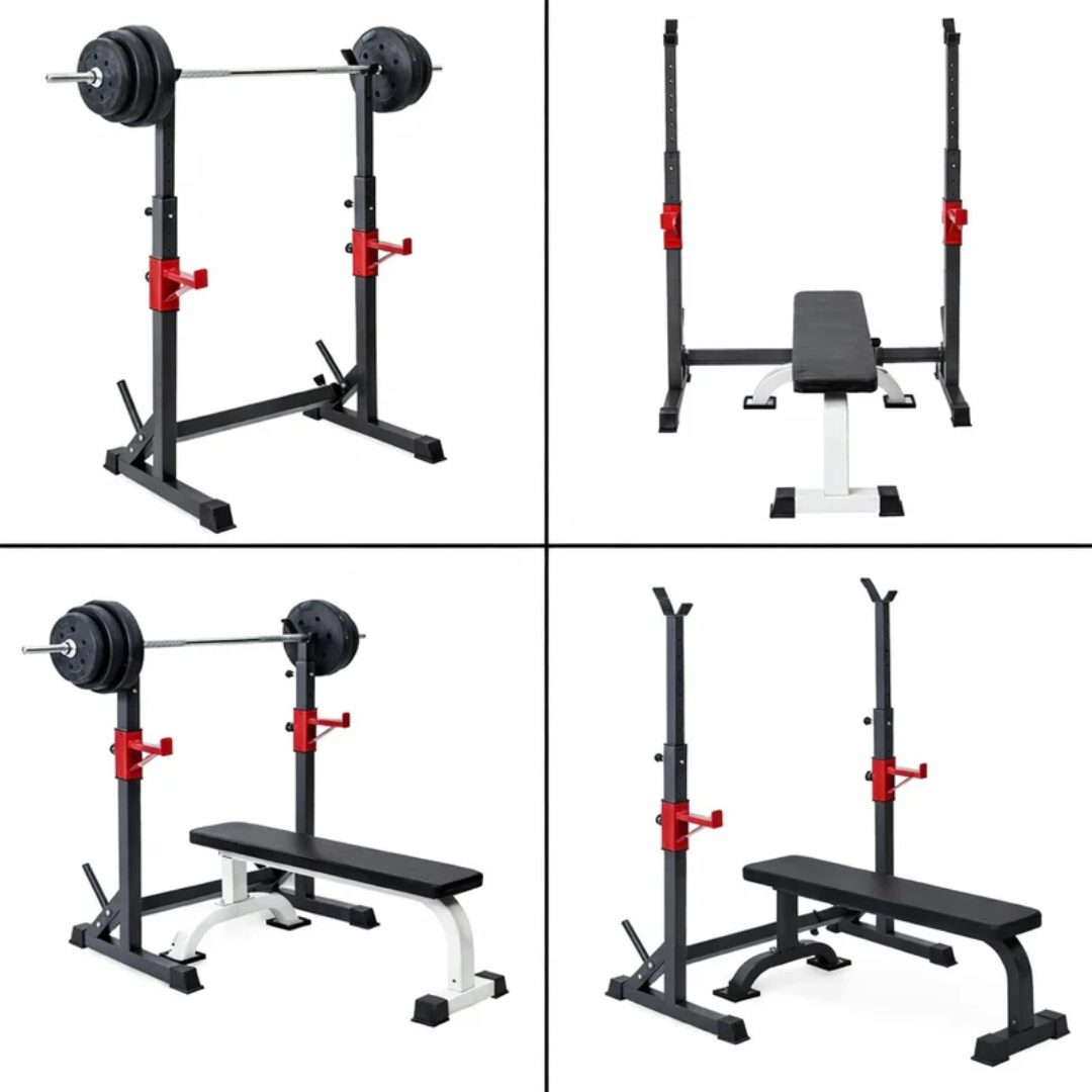 Adjustable Barbell Squat Rack with Height Width Adjustment