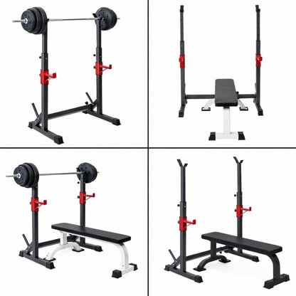 Adjustable Barbell Squat Rack with Height Width Adjustment
