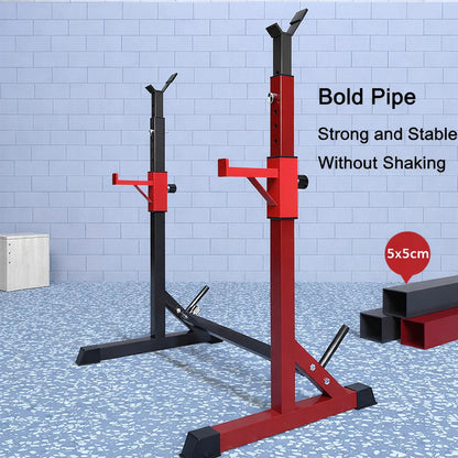 Adjustable Barbell Squat Rack with Height Width Adjustment