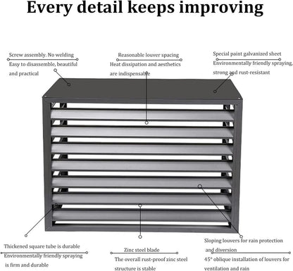 1100mm Outdoor Aluminium Air Conditioner Cover
