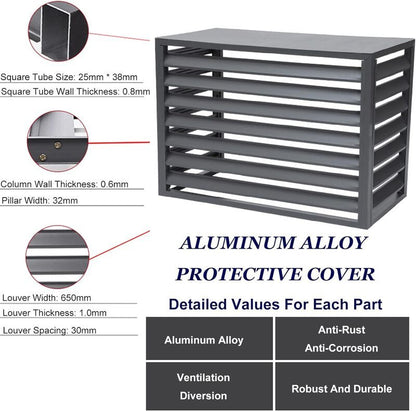 1100mm Outdoor Aluminium Air Conditioner Cover