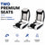 Boat Seats – 2PCS Folding Marine Helm Captain Chairs with Swivel Bases