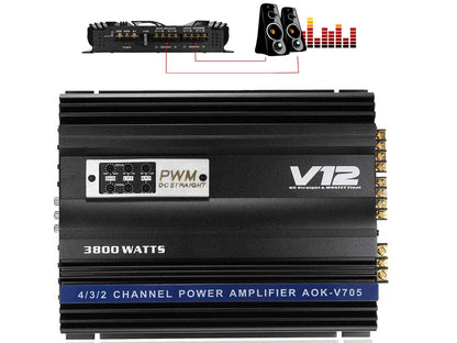Car Amplifier 4 Channels 3800W