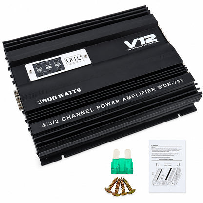 Car Amplifier 4 Channels 3800W