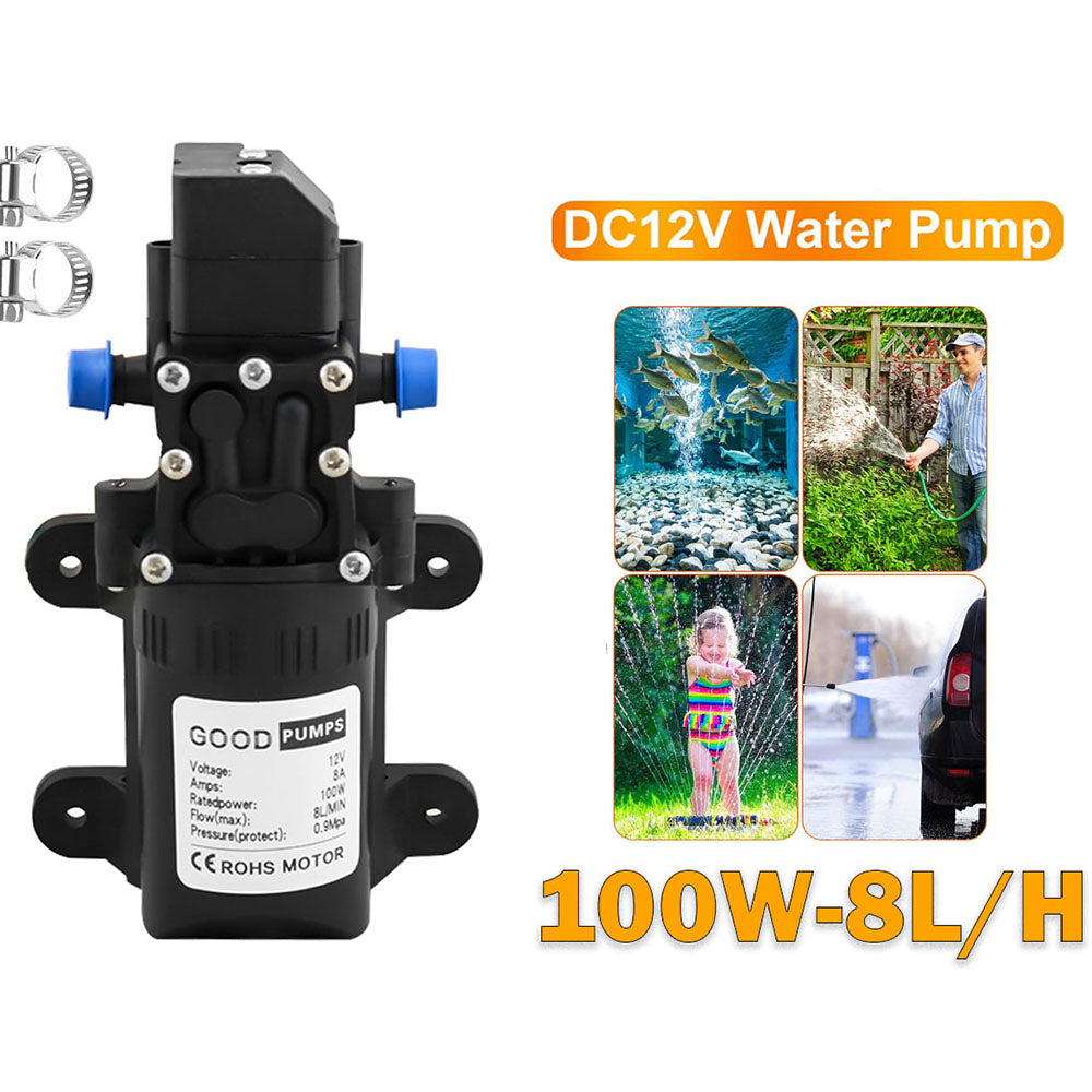 12V Water Pump 123 PSI High Pressure Caravan