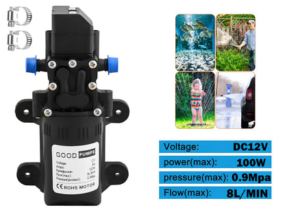12V Water Pump 123 PSI High Pressure Caravan
