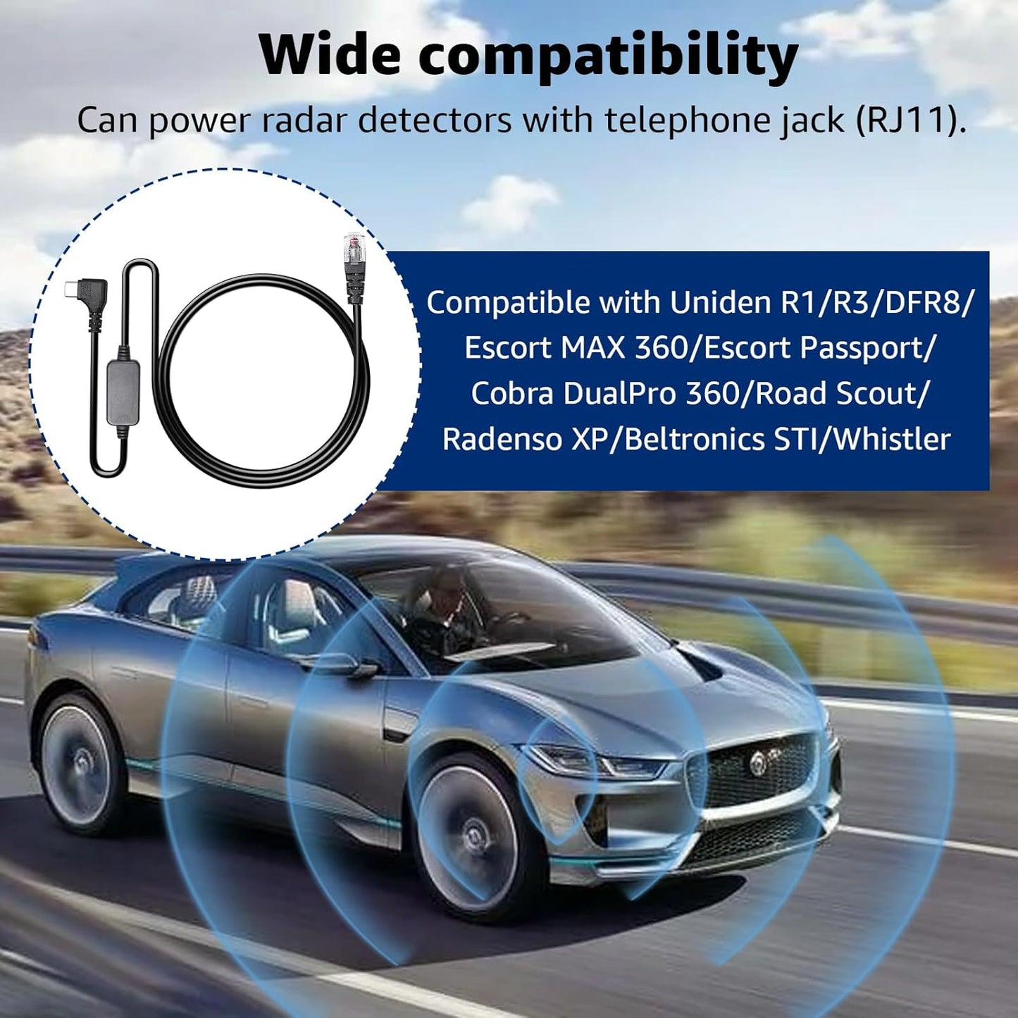 USB-C Radar Power Cable for Escort