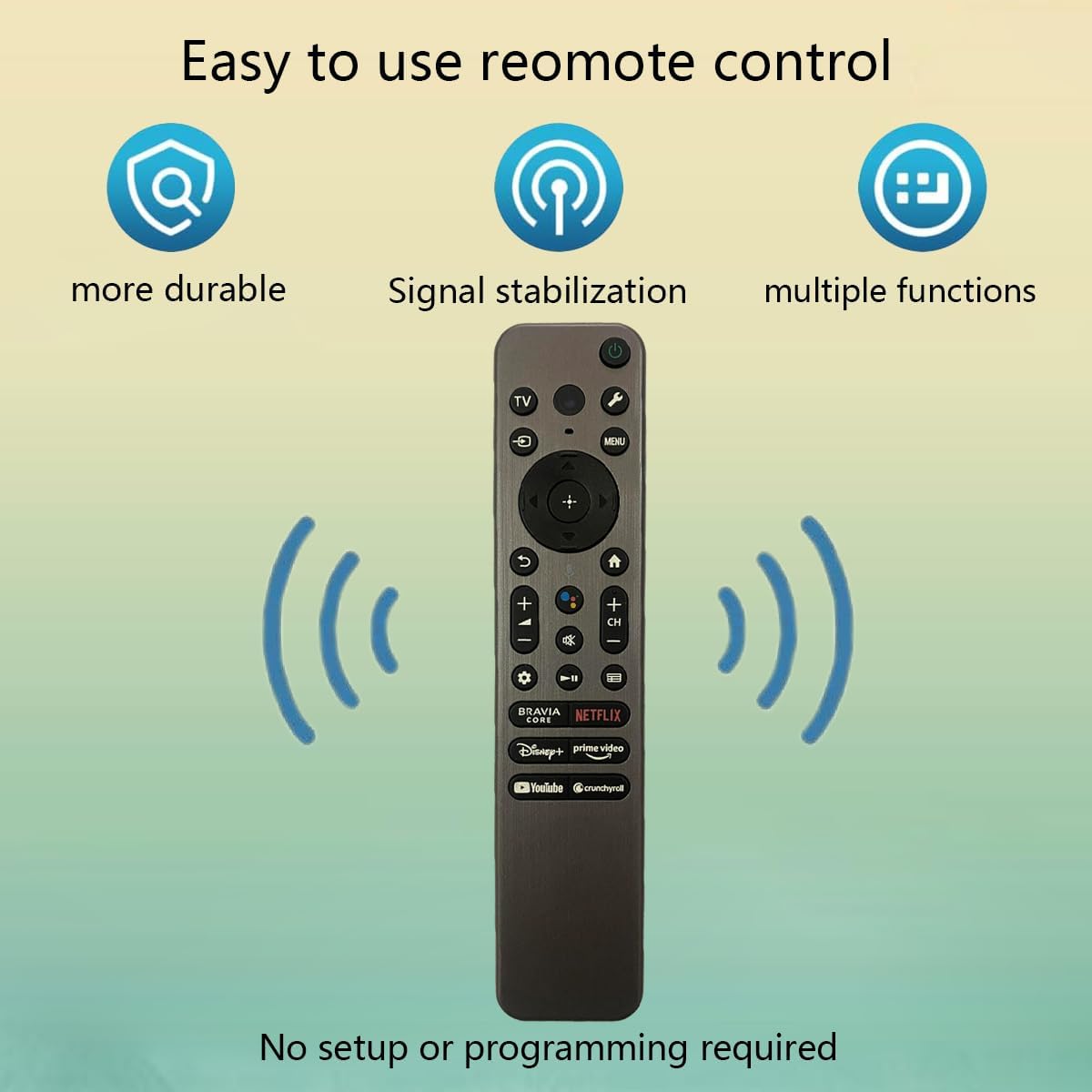 Replacement Sony TV Remote for Sony Bravia Smart TVs