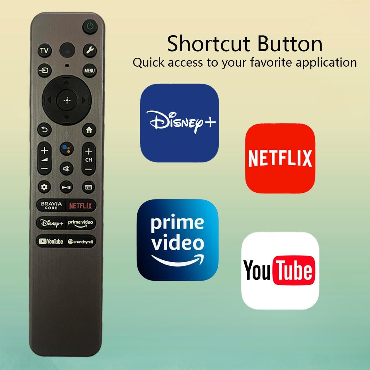 Replacement Sony TV Remote for Sony Bravia Smart TVs