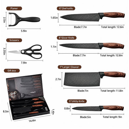 6pcs Professional Kitchen Knives Set Knife Set