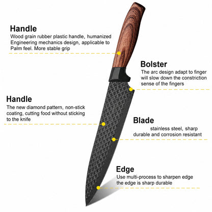 6pcs Professional Kitchen Knives Set Knife Set