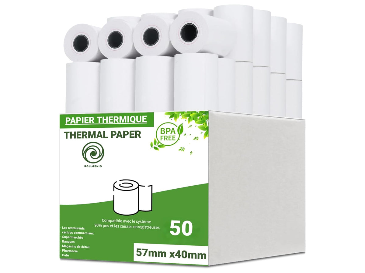 Eftpos Roll 57mm x 40mm Thermal 50 Pack White