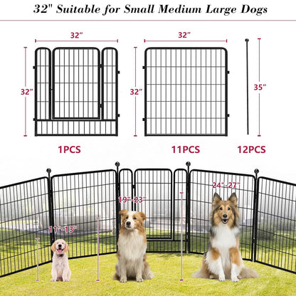 Dog Playpen Pet Playpen Fence 12 Panels