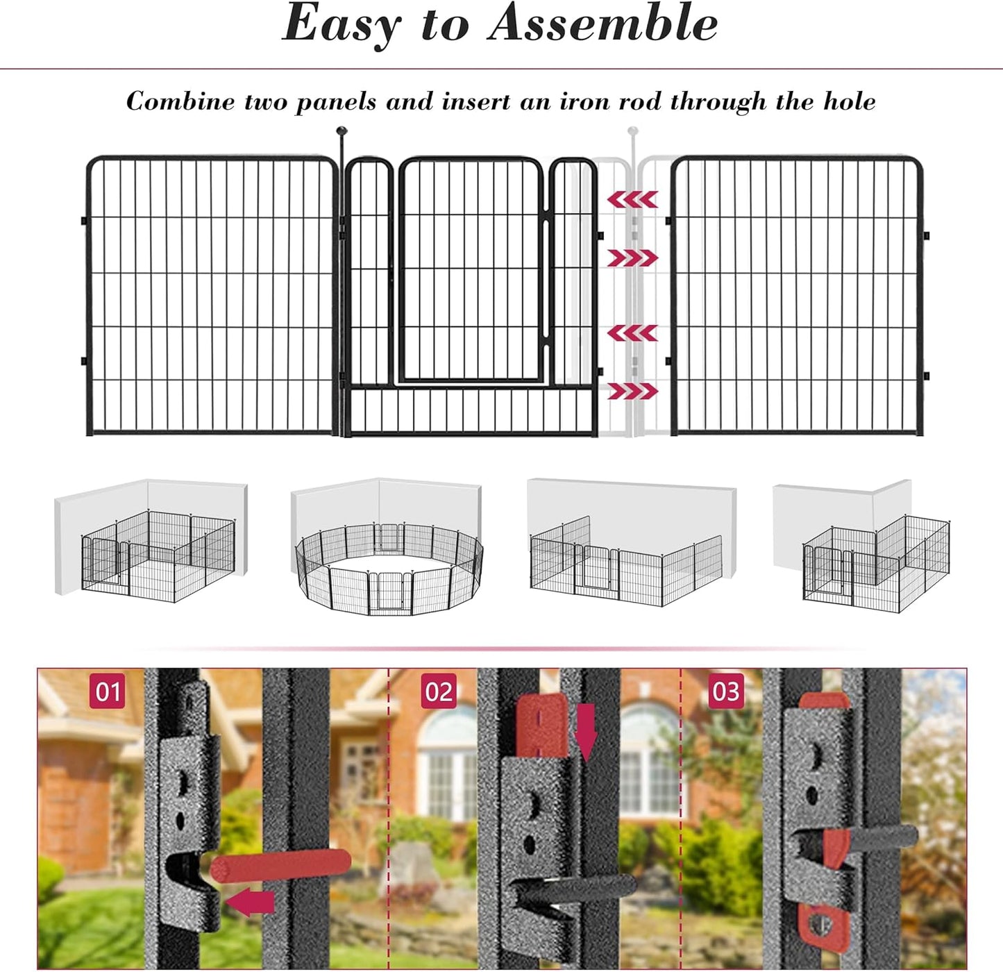Dog Playpen Pet Playpen Fence 12 Panels