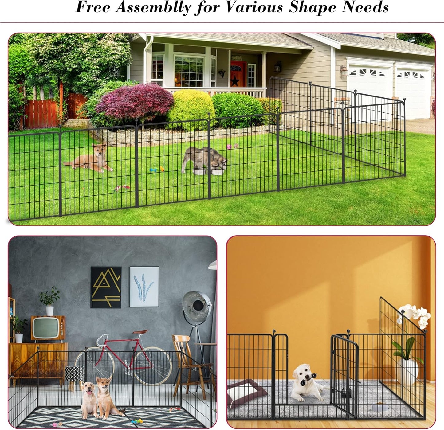 Dog Playpen Pet Playpen Fence 12 Panels