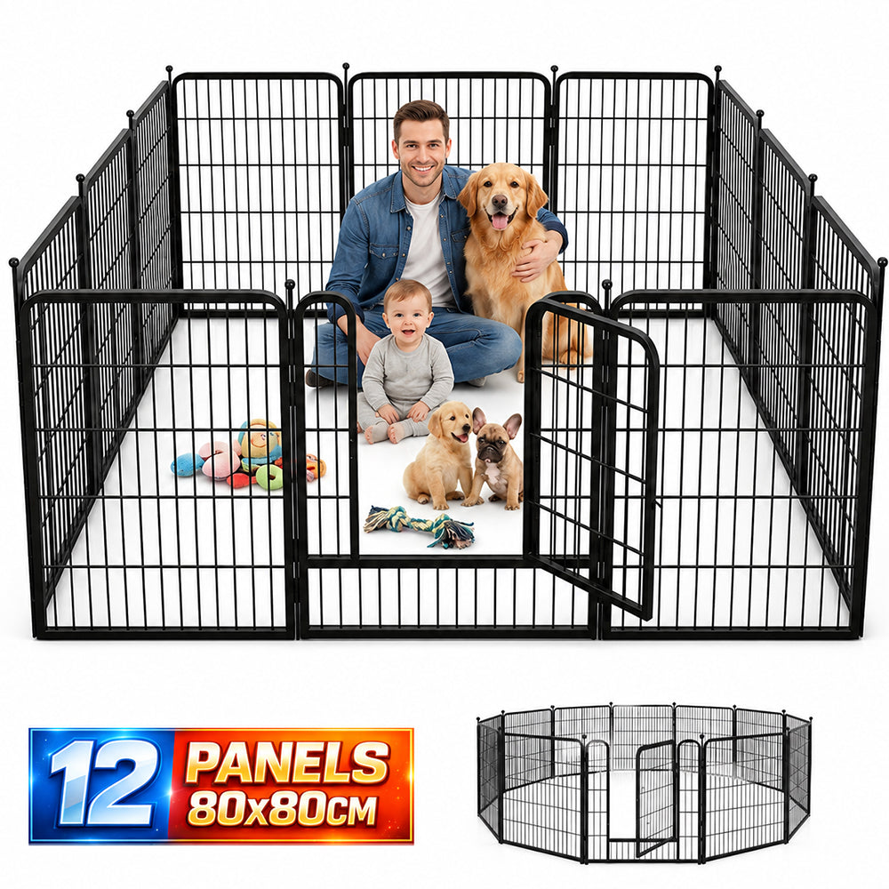 Dog Playpen Pet Playpen Fence 12 Panels
