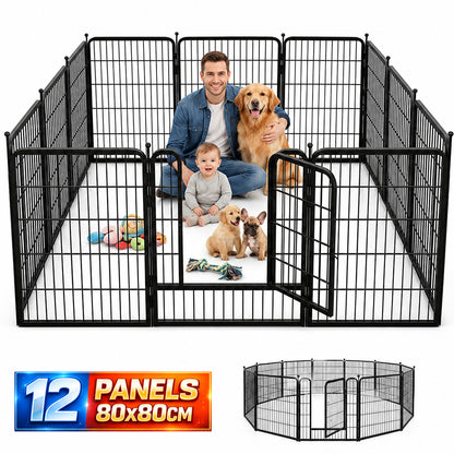 Dog Playpen Pet Playpen Fence 12 Panels