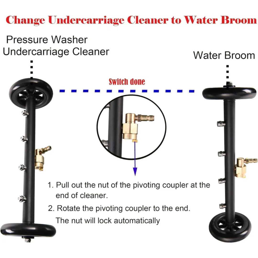 Power Washer Surface Cleaner 4 Nozzle 4000 PSI Undercarriage Tool