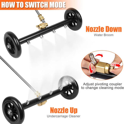 Power Washer Surface Cleaner 4 Nozzle 4000 PSI Undercarriage Tool