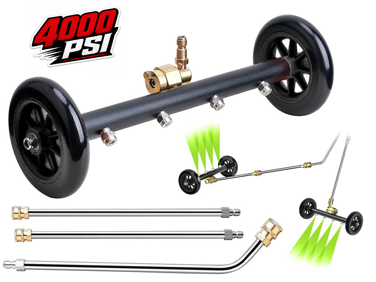 Power Washer Surface Cleaner 4 Nozzle 4000 PSI Undercarriage Tool