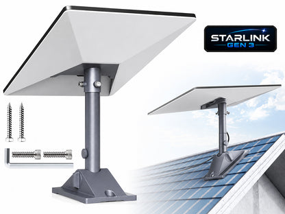 Gen 3 Mount for Starlink, Adjustable Wall Roof starlink mounting kit Compatible