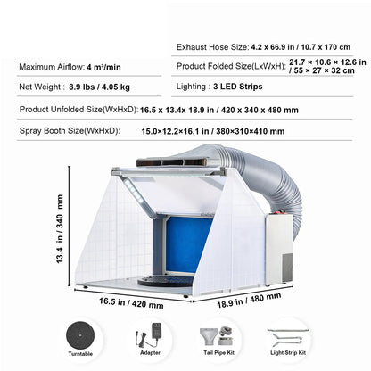 Airbrush Spray Booth Paint Kit