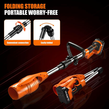 21V Cordless Leaf Blower with 2 Batteries & Charger