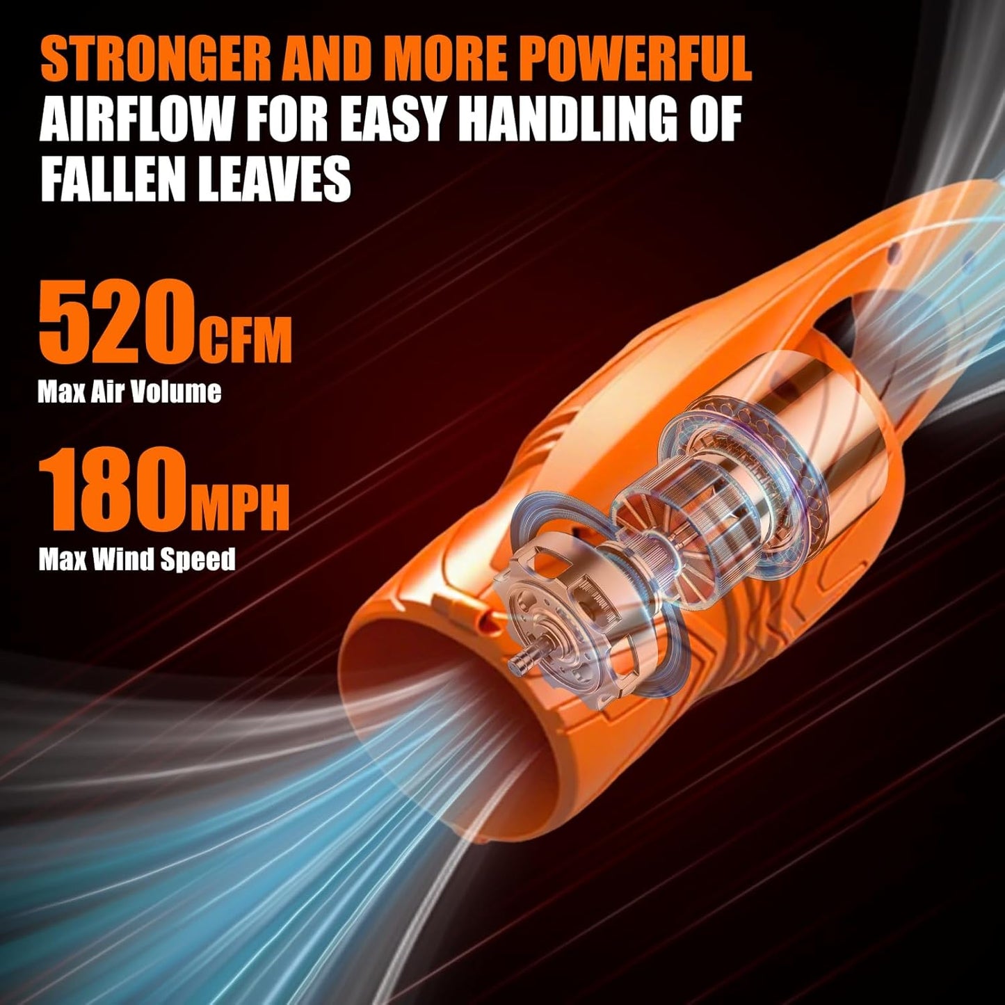 21V Cordless Leaf Blower with 2 Batteries & Charger