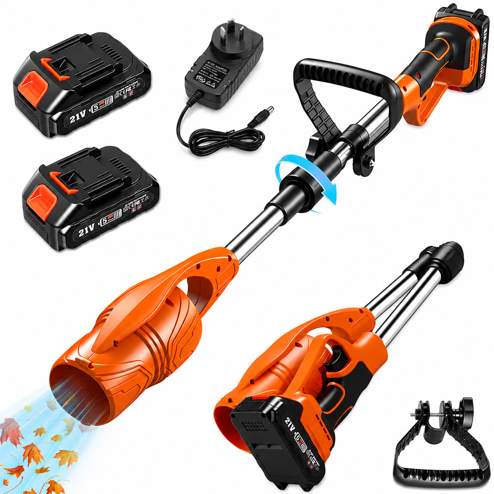 21V Cordless Leaf Blower with 2 Batteries & Charger