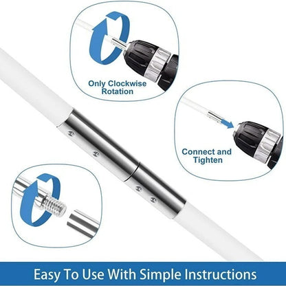 Chimney Cleaning Brush Kit for Fireplace & Flue with Extendable Rods