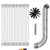 Chimney Cleaning Brush Kit for Fireplace & Flue with Extendable Rods