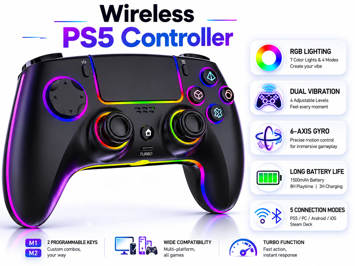 PS5 Controller Wireless Compatible Replacement