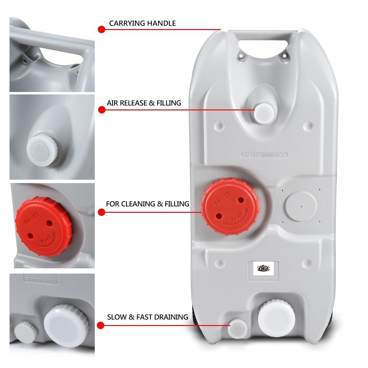 40L Portable Wheel Water Tank