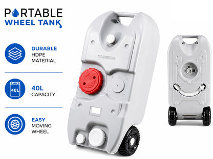 40L Portable Wheel Water Tank