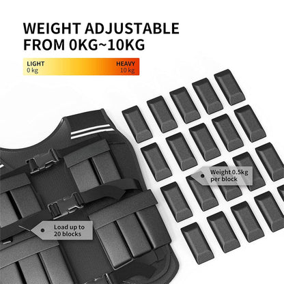 Sport Weighted Vest Workout Equipment 10kg