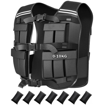Adjustable Weight Vest 10kg Weighted Vest