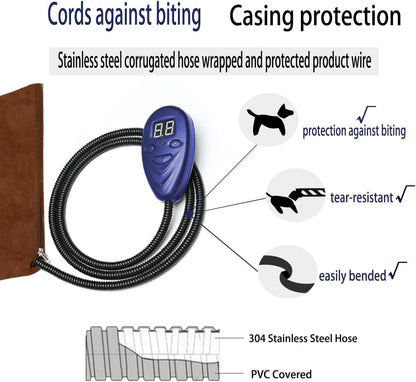 Electric Pet Heat Pad Heating Mat Dog with 2 Cloth Covers